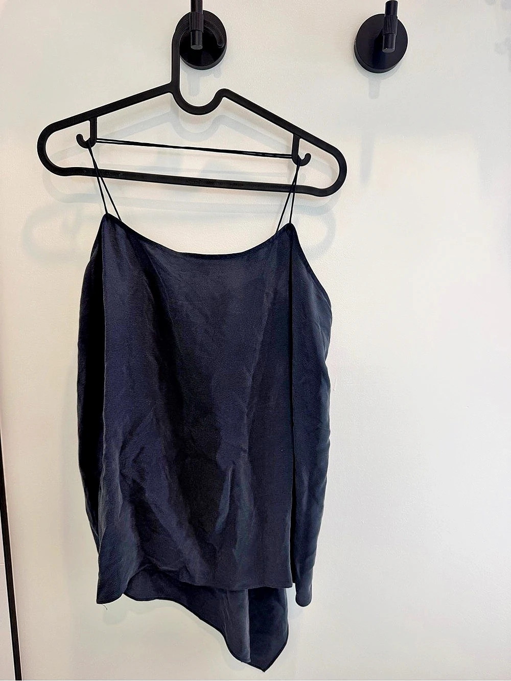 Theory Vanissa Summer Silk Camisole Black Large